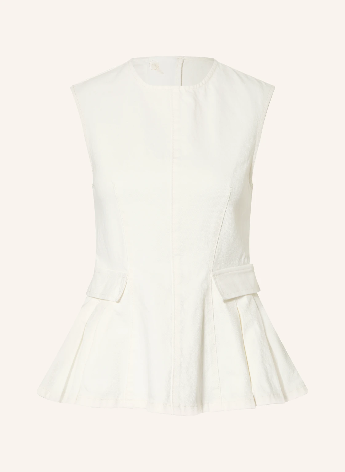 ROTATE Jeanstop PEPLUM mit Plissees