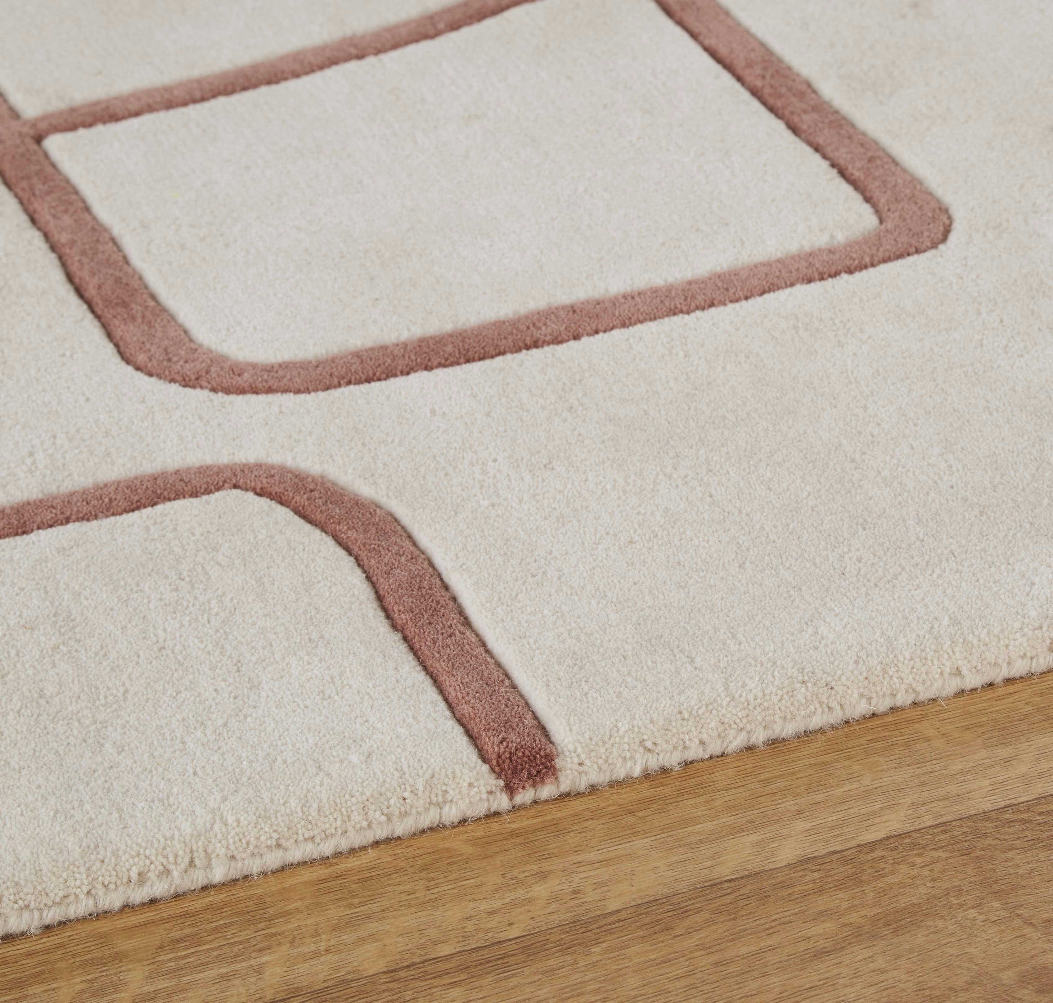 FEREOL - Tapis design tufté en laine écrue 160x230