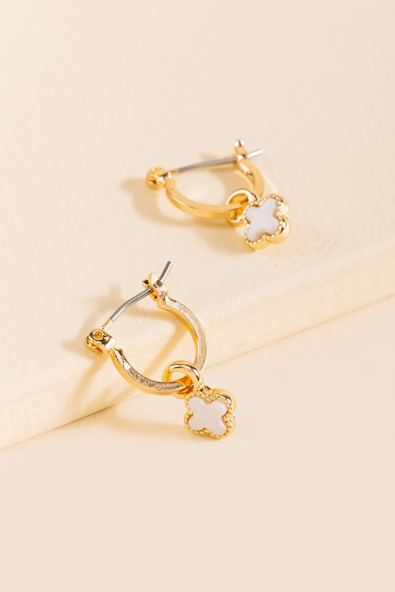 Janet Clover Huggie Hoop Earrings