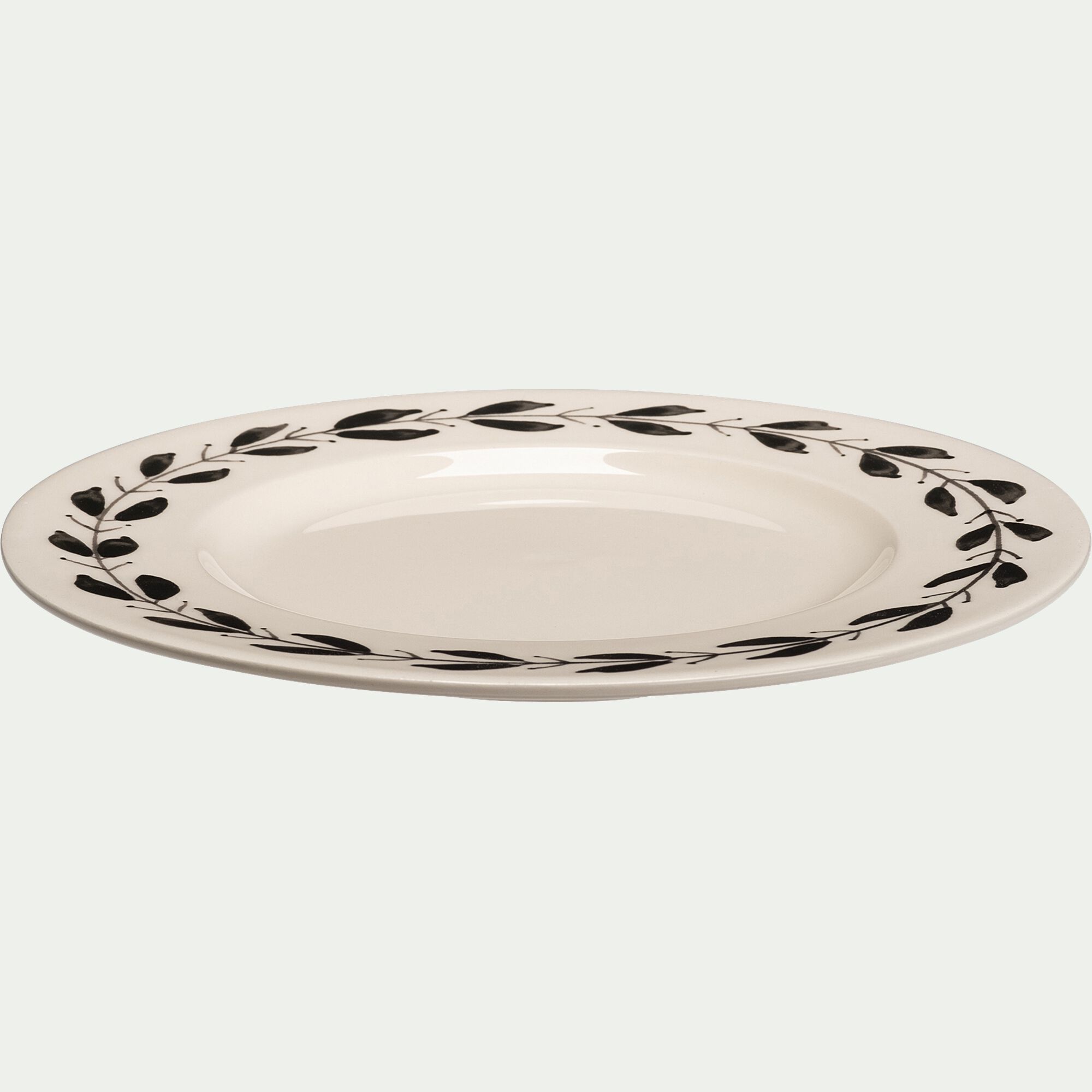 KISSOS - Assiette à dessert en faïence D22cm - blanc