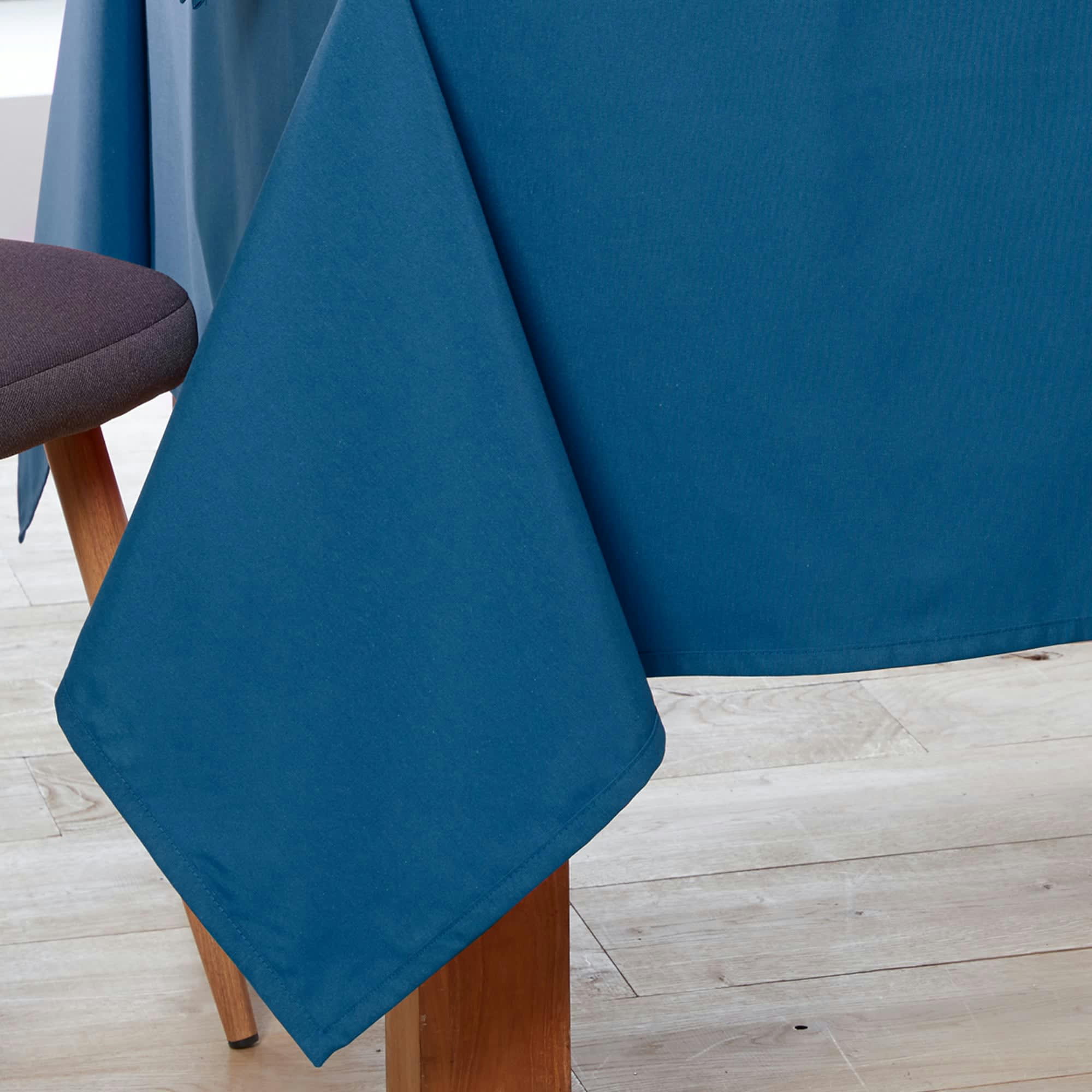 LONETA - Nappe 140x250 bleu en coton