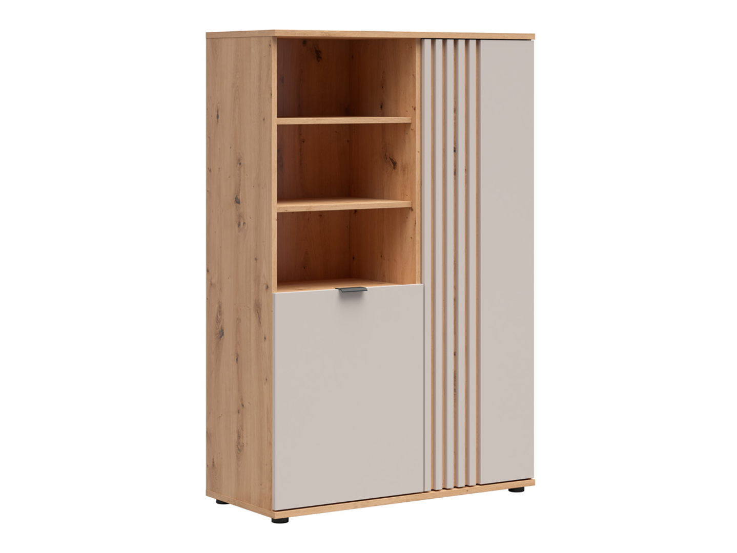 Regał Brevas 90 cm z 2 drzwiami i 2 półkami dąb artisan/kaszmir