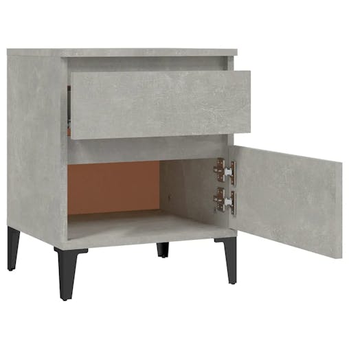 NNEVL Bedside Cabinet Concrete Grey 40x35x50 cm