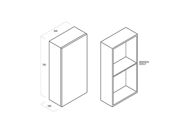Meuble haut SOLMIRA bleu en Mdf