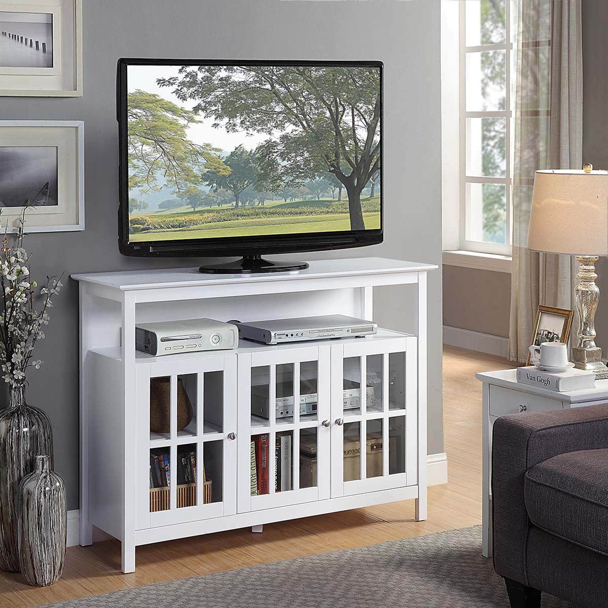 Convenience Concepts Big Sur Deluxe TV Stand with Storage Cabinets and Shelf for TVs up to 55 Inches
