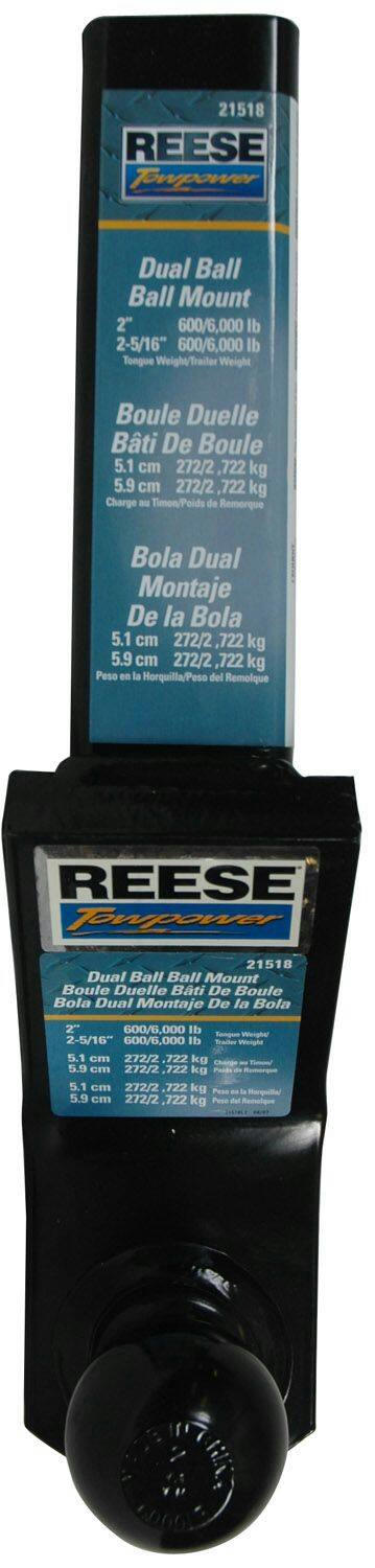 Reese Towpower Dual Ball Mount, 2-in & 2-5/16-in