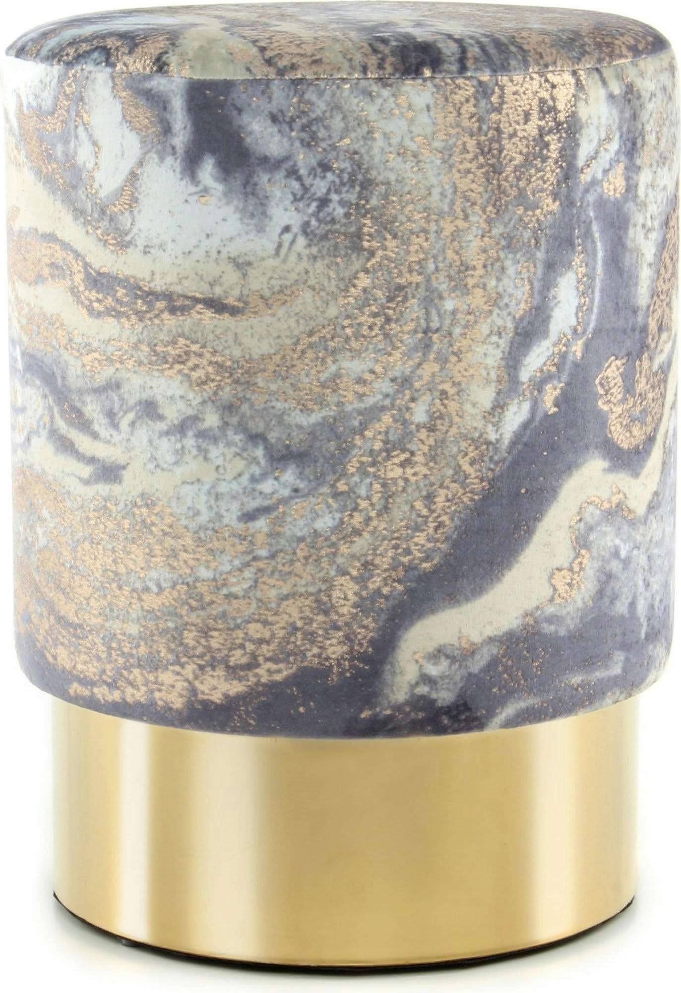 GIPSY - Tabouret Tissu Bleu H. assise 46 cm