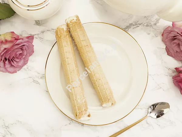 Serwis obiadowo - herbaciany na 12 osób (105 el.) Bogucice - Lolita Cream Gold 1258