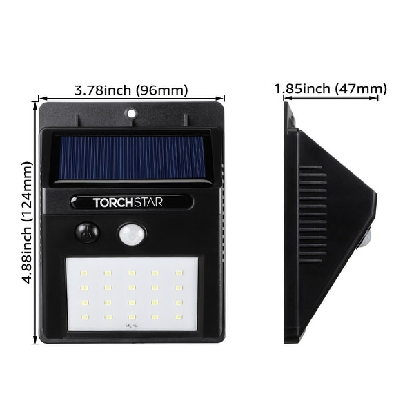 2/4/8 Pack 20 LEDs Solar Security Light with Motion Sensor Pure White Outdoor Wall Sconce