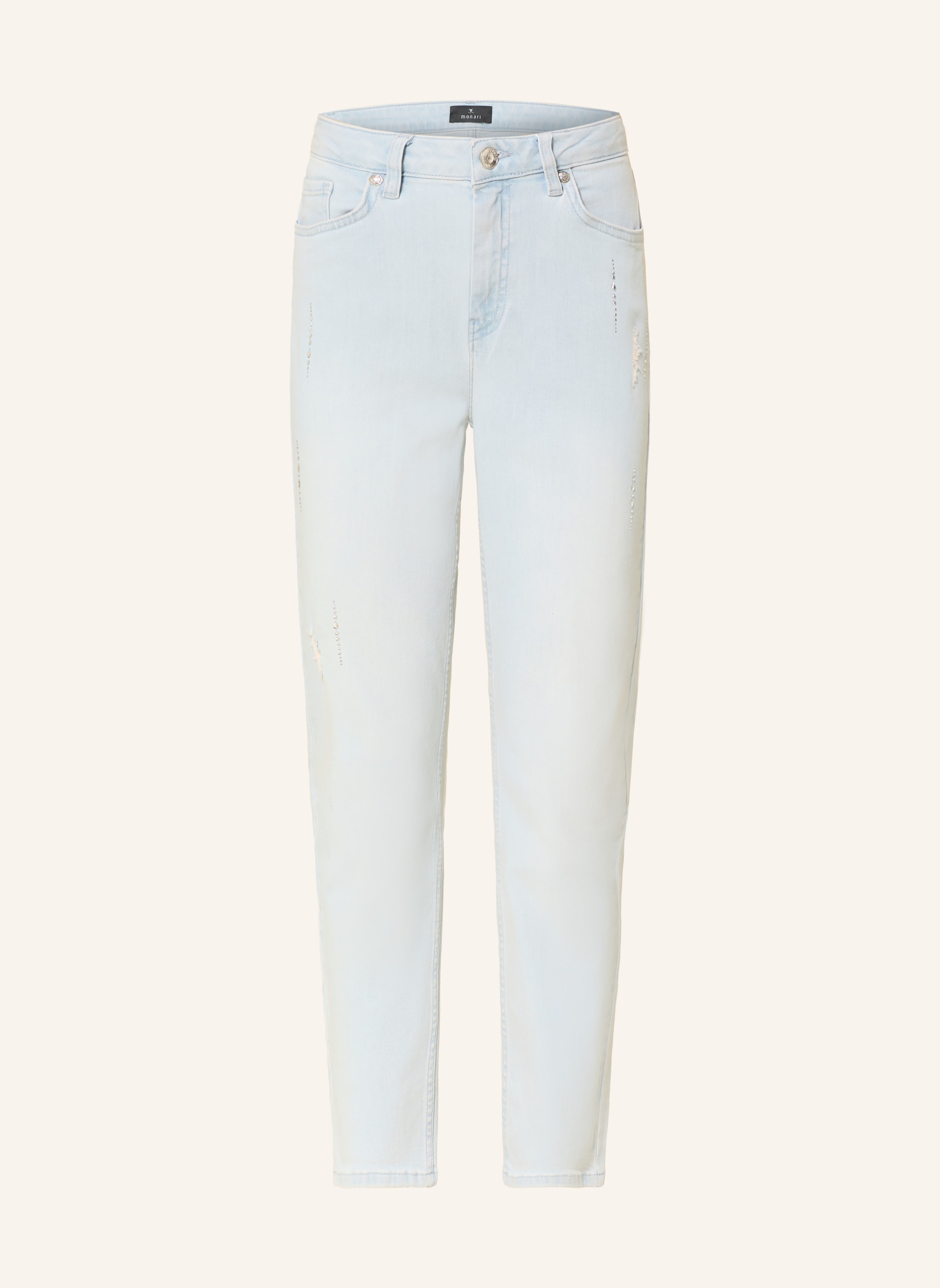 monari Cropped Jeans mit Schmucksteinen