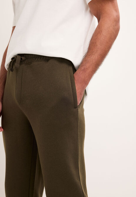 Mens Khaki Straight Fit Joggers
