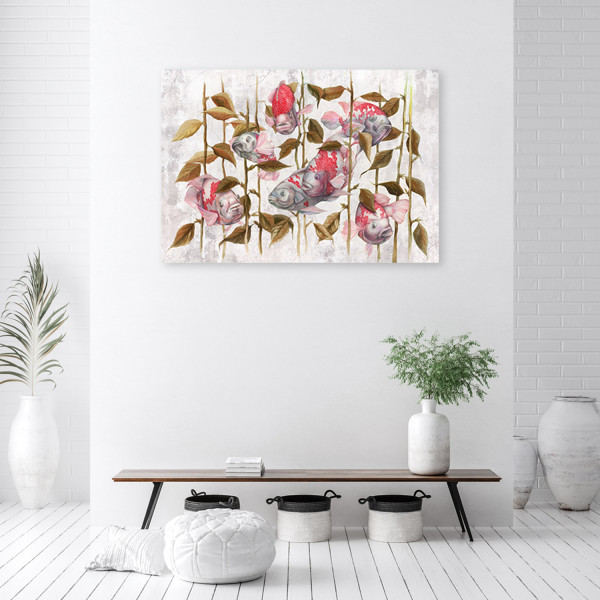 Feeby Obraz na płótnie, Czerwone ryby Koi 60x40