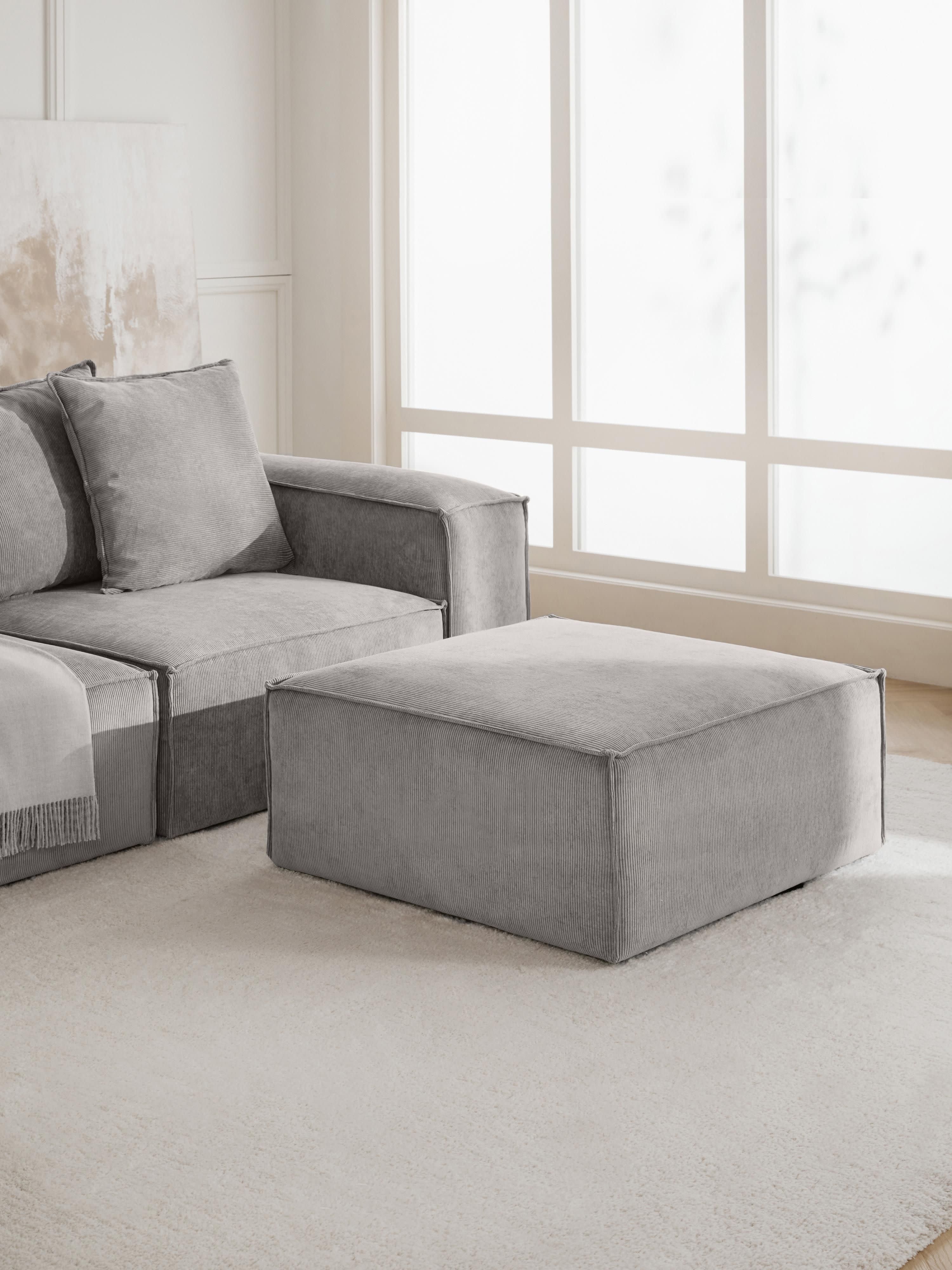 Sofa-Hocker Lennon aus Cord