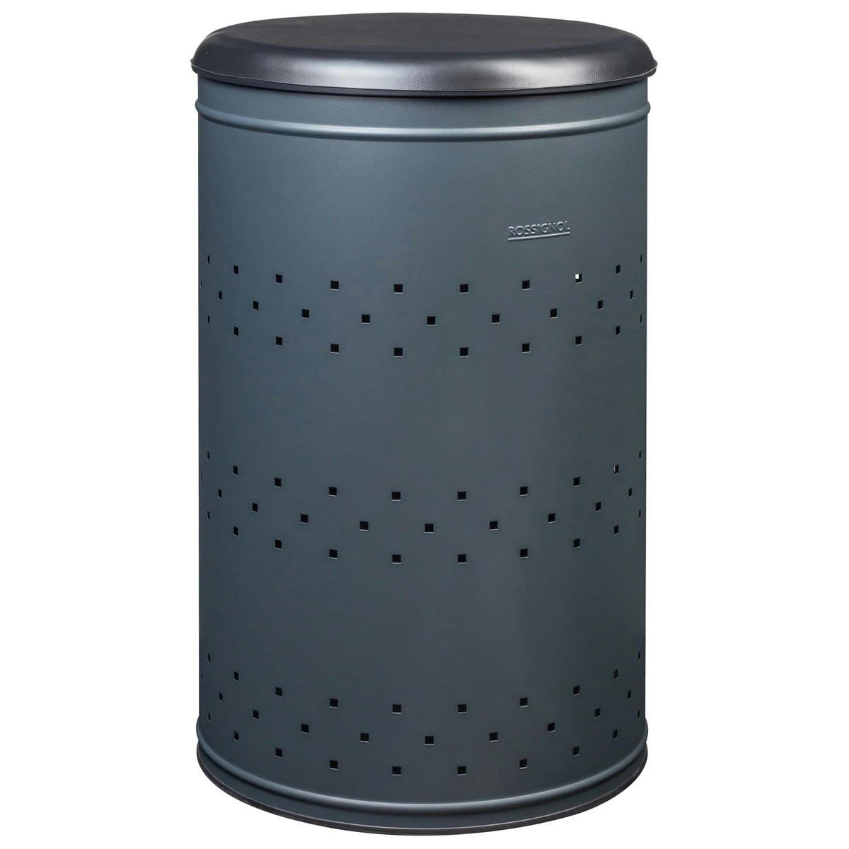 LINA - Panier à linge 65L en Métal Gris anthracite