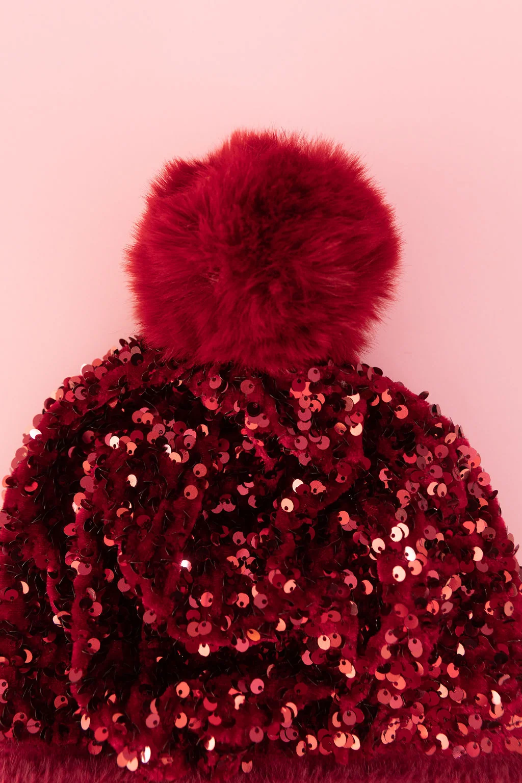 Glitzy Beanie in Burgundy