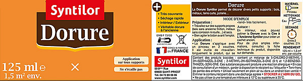 Dorure intérieure et extérieure argent Syntilor 125 ml