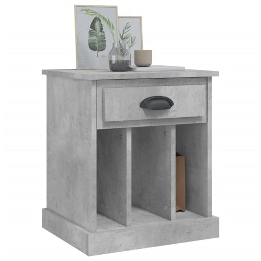 NNEVL Bedside Cabinets 2 pcs Concrete Grey 43x36x50 cm