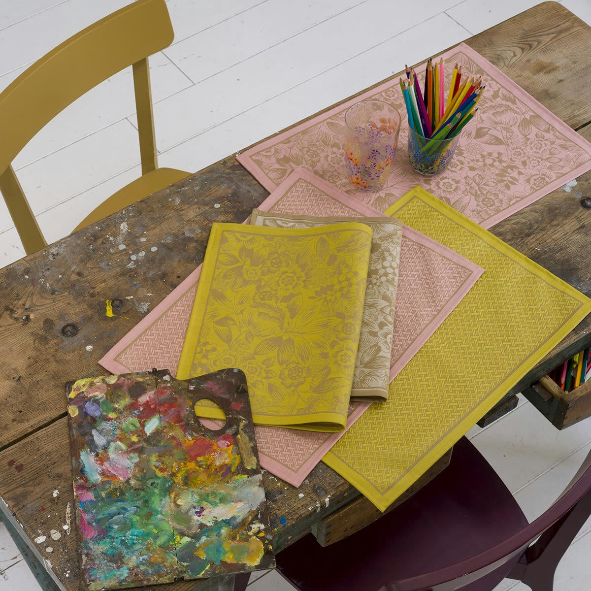 OSMOSE TRESSAGE - Set de table en coton pollen 50 x 36