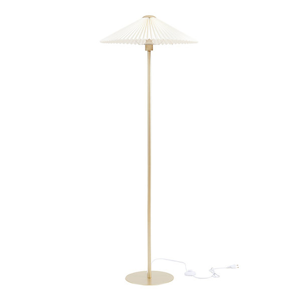 Lampadaire Appledore E27 métal 147 cm or / blanc lux.pro
