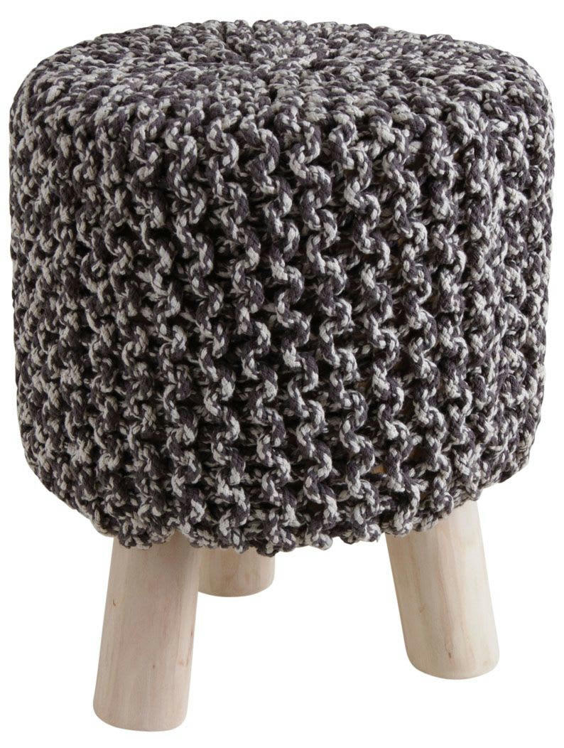 - Tabouret bas en coton