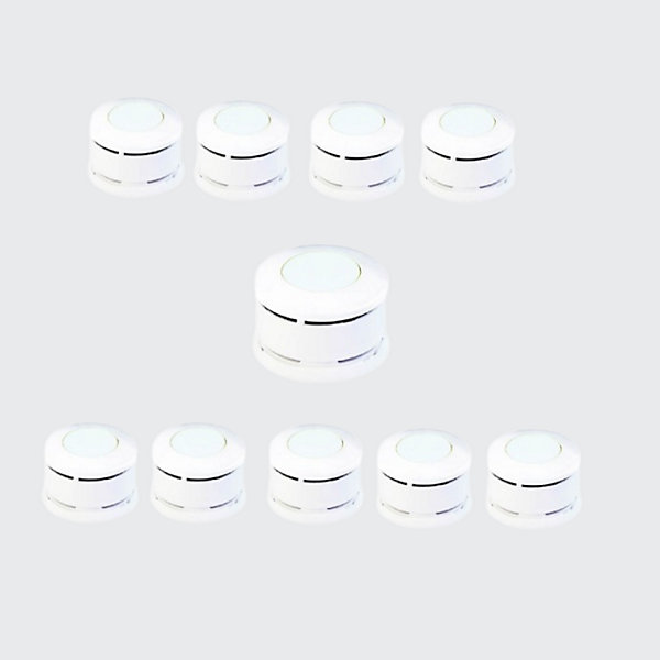 Lot de 10 détecteurs de fumée Origine France Lifebox - Serenity 10
