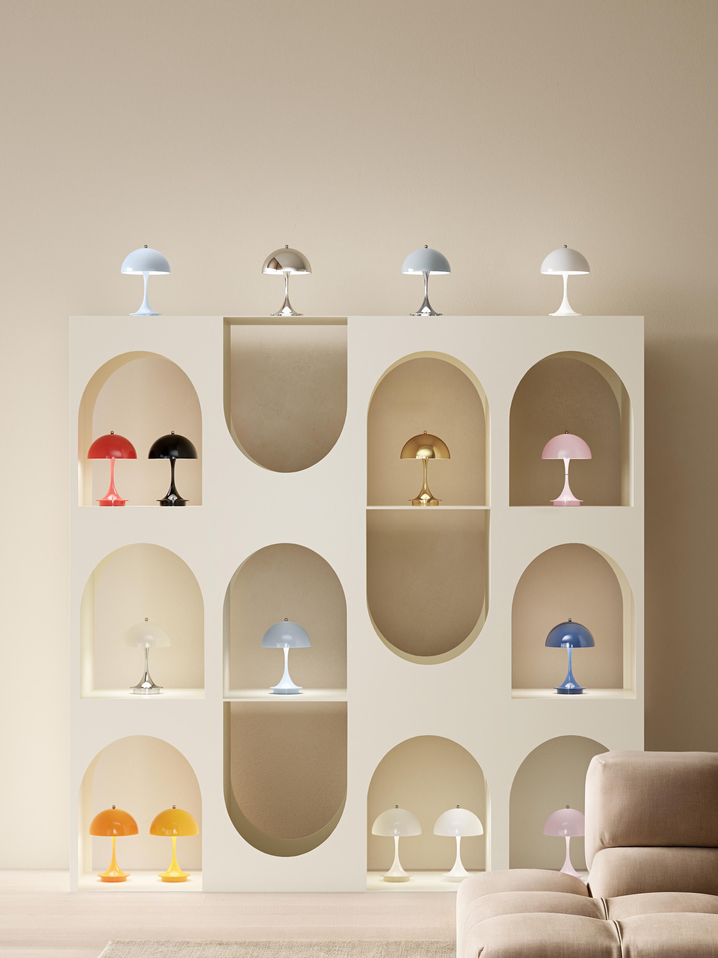 Mobile dimmbare LED-Tischlampe Panthella 160, Design Verner Panton