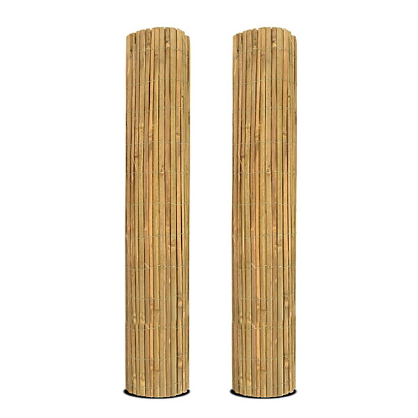 Lot de 2 Canisse en bambou,Brise-vue clôture de jardin décorative,couverture de protection contre le vent - H. 150 x L.300 cm