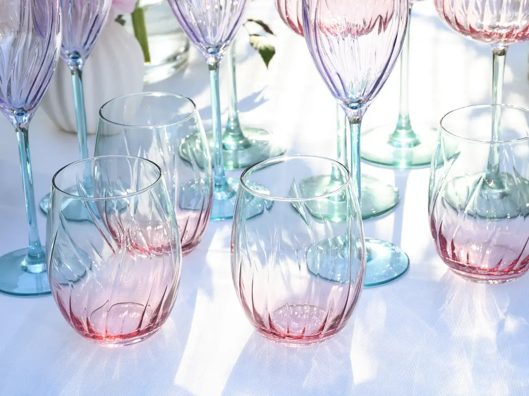 Longdrinkglas 4er-Set Swirly Spring