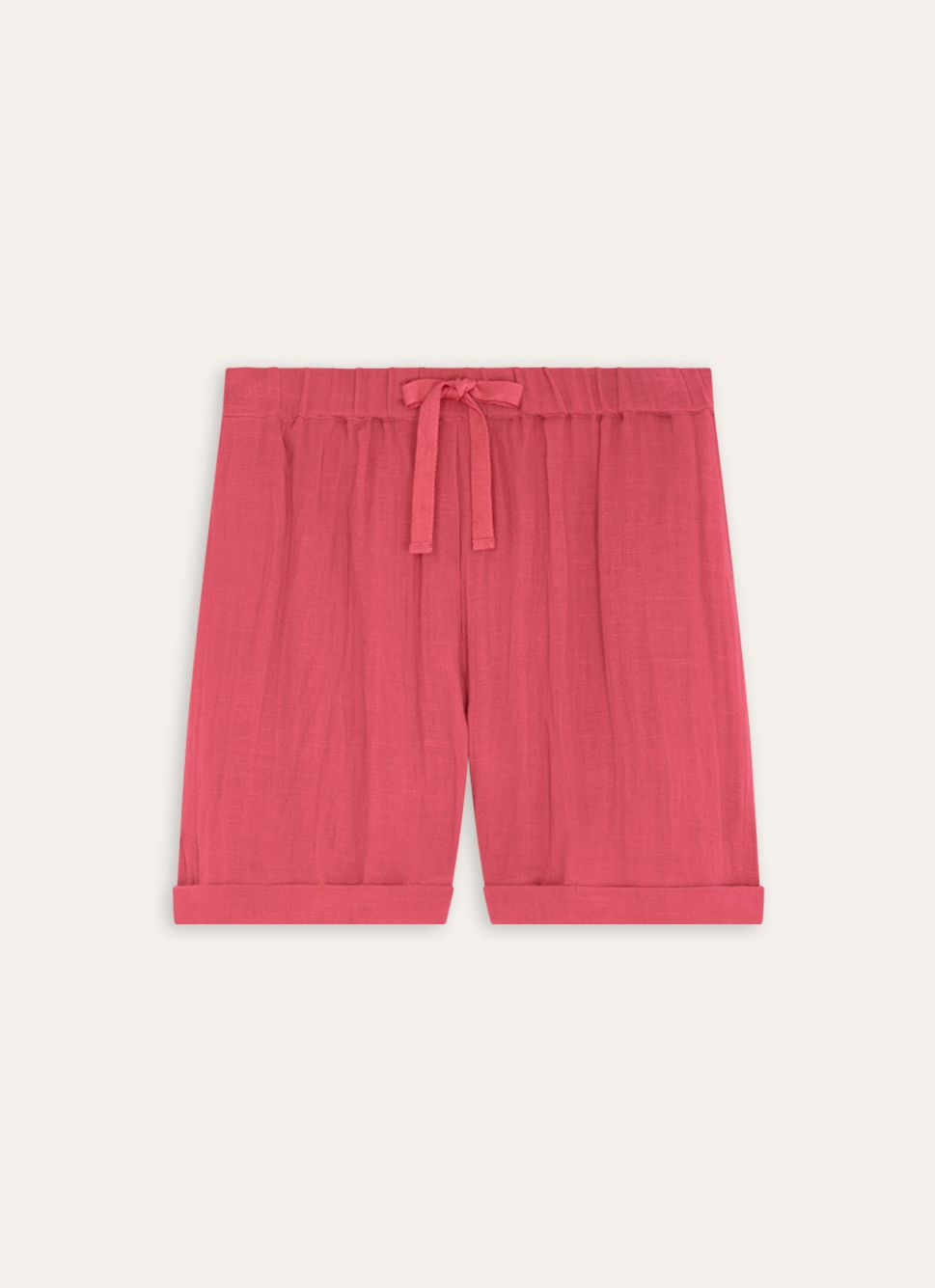 SHORT EN GAZE DE COTON FUSCHIA