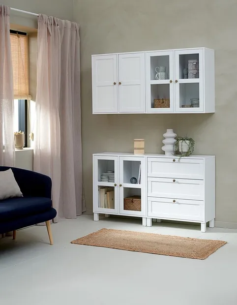 Reolmodul SKALS kommode 3 skuffer hvid