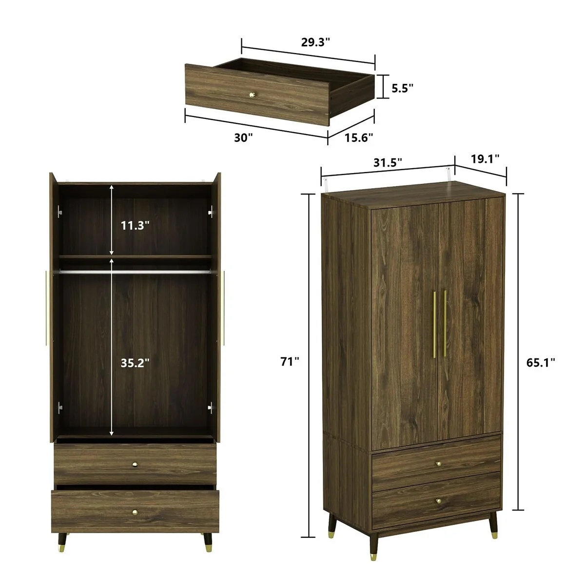 Farmhouse Storage Cabinet with Adjustable Shelves