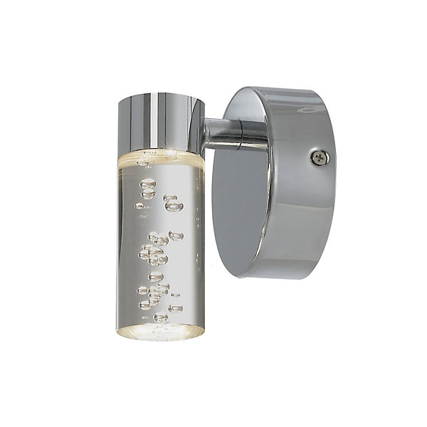 Applique murale de salle de bain Myvat LED intégrée 400lm 5.5W IP44 blanc neutre GoodHome argent