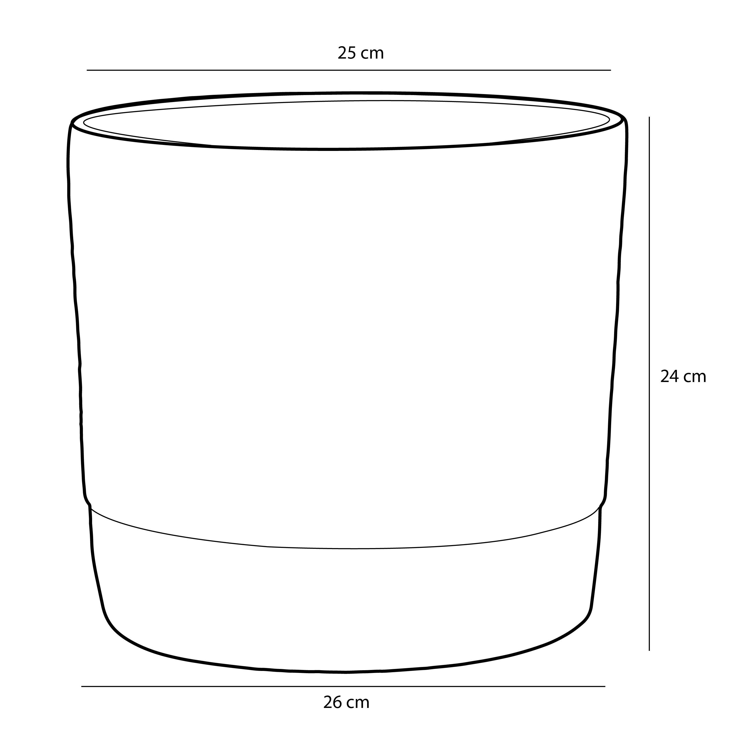 OLOF - Cache-pot en terre cuite creme D26