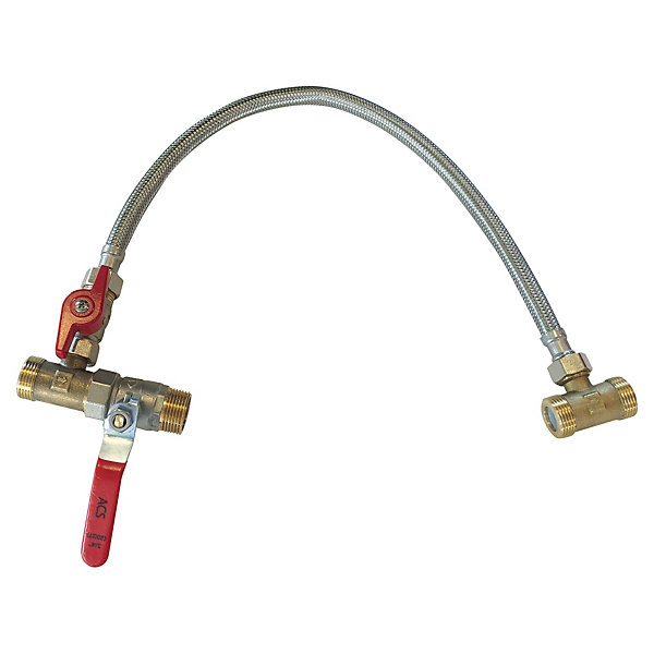 Aquawater - Kit By-pass standard avec flexible EPDM tresse inox 50 cm