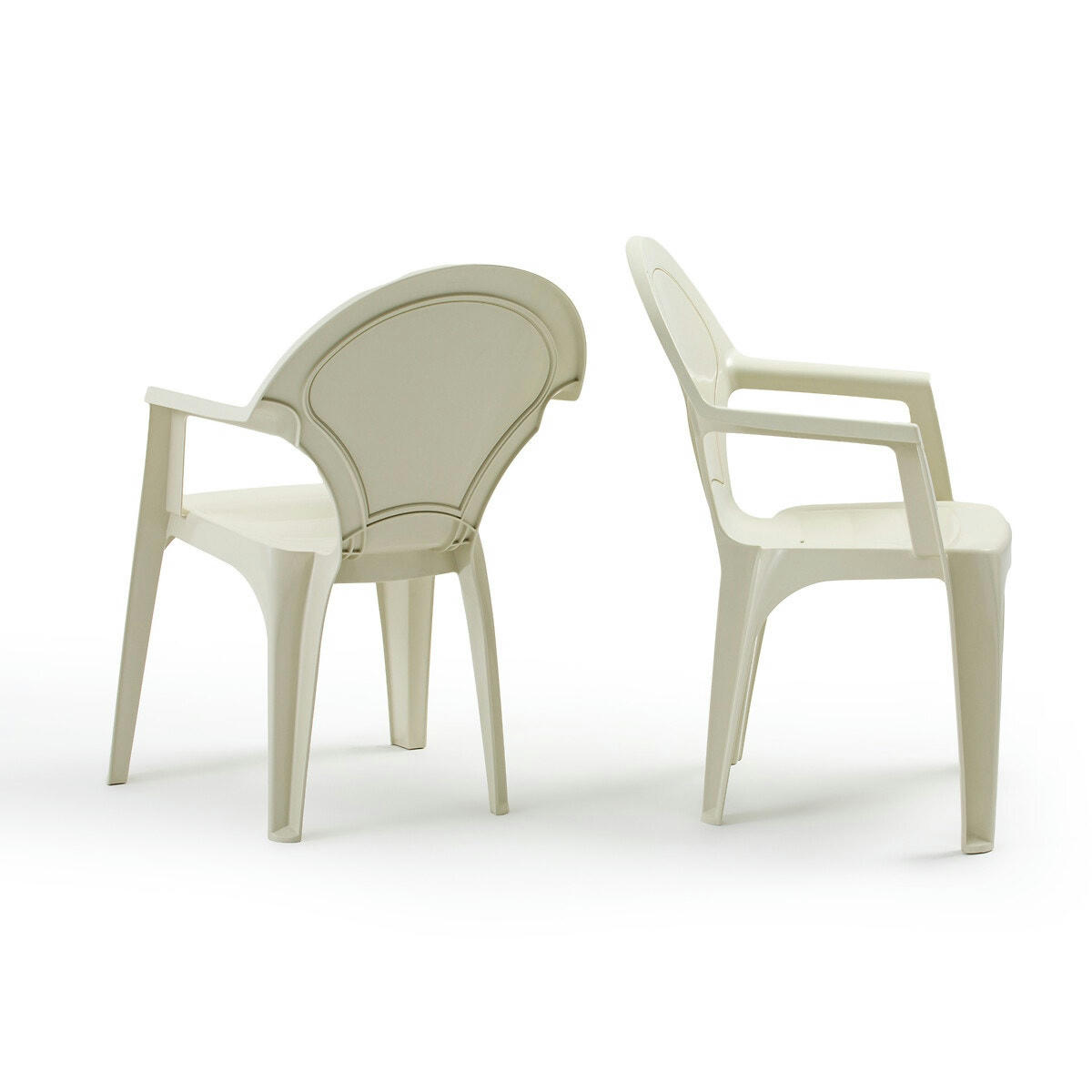 Lot de 2 fauteuils de jardin polypropylène, Adali