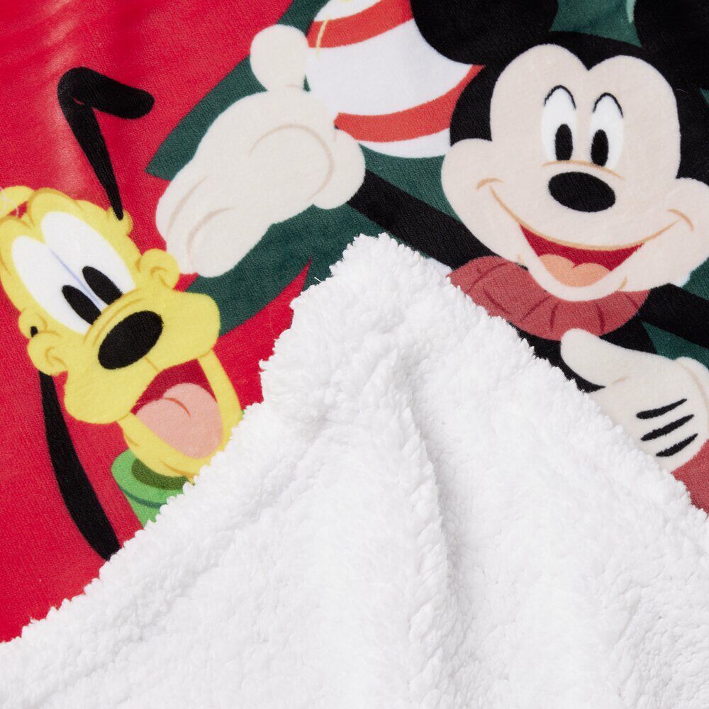 Plaid pilou No&euml;l Disney Mickey 120x150cm