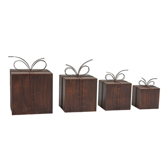 Deko-Geschenkpakete, SchmiedeEisen, rostfarben