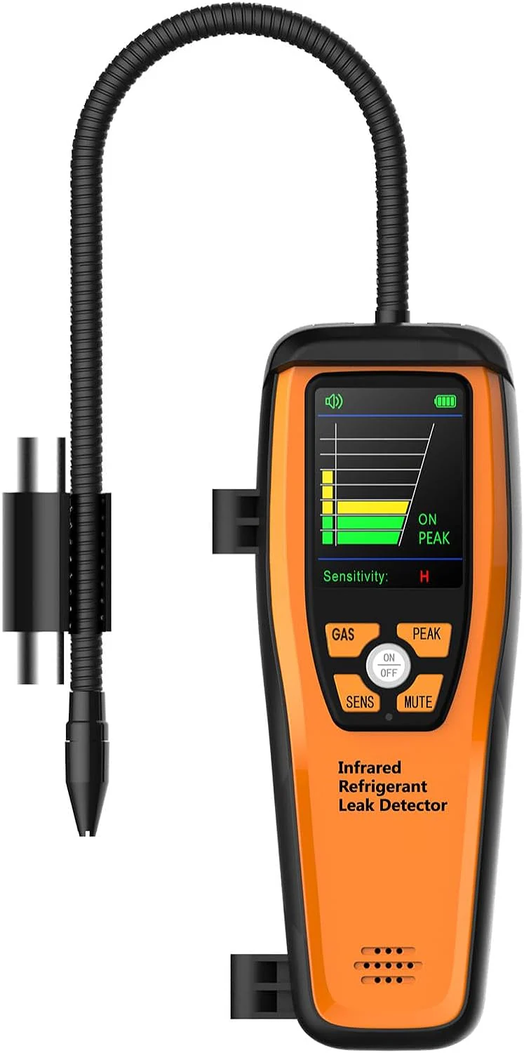 Refrigerant Leak Detector 10 Yrs Infrared Sensor Life Halogen Freon Sniffer, Air Conditioning Detection, Automotive Gas Finder, R22 R410A R134A R1234YF CFCs HCFCs HFCs, ILD-300(Ild-300)