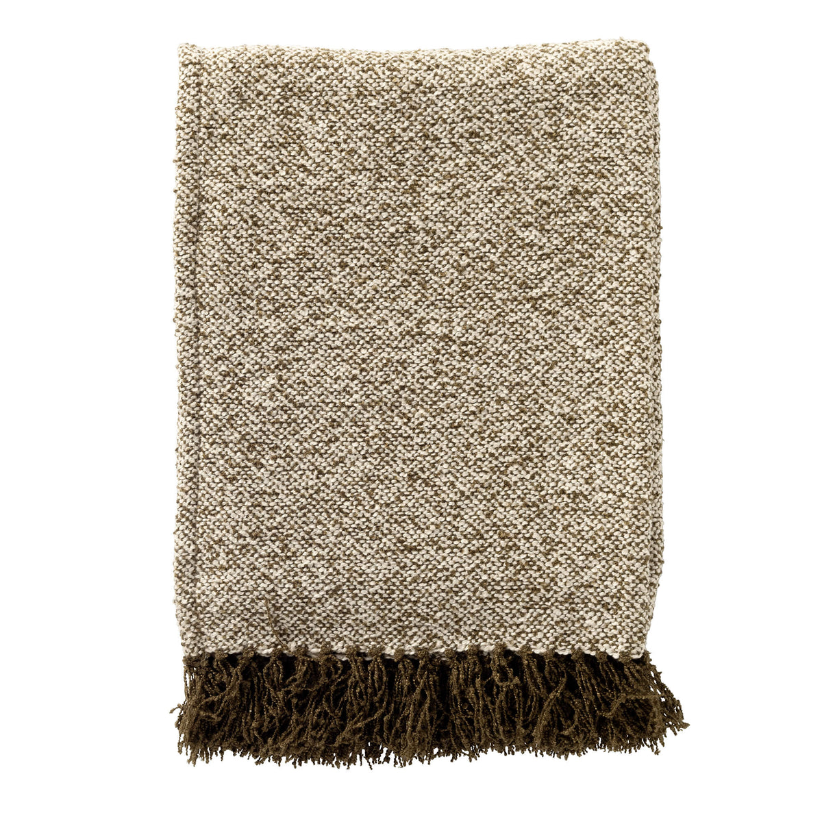SALLY - plaid 140x180 cm - gemêleerd - 100% gerecycled - Military Olive - groen
