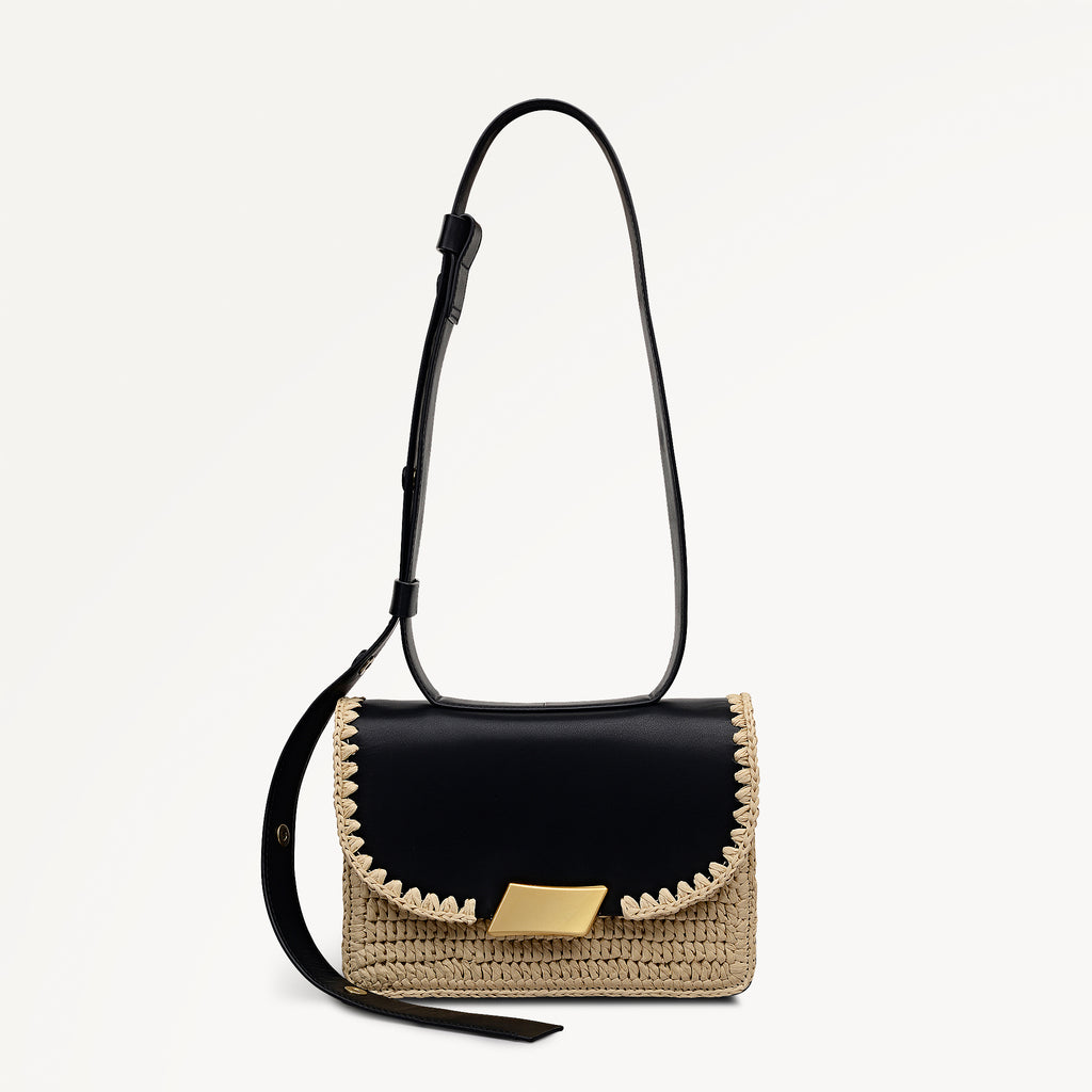 The Belsize - Raffia - Small Flapover Cross Body