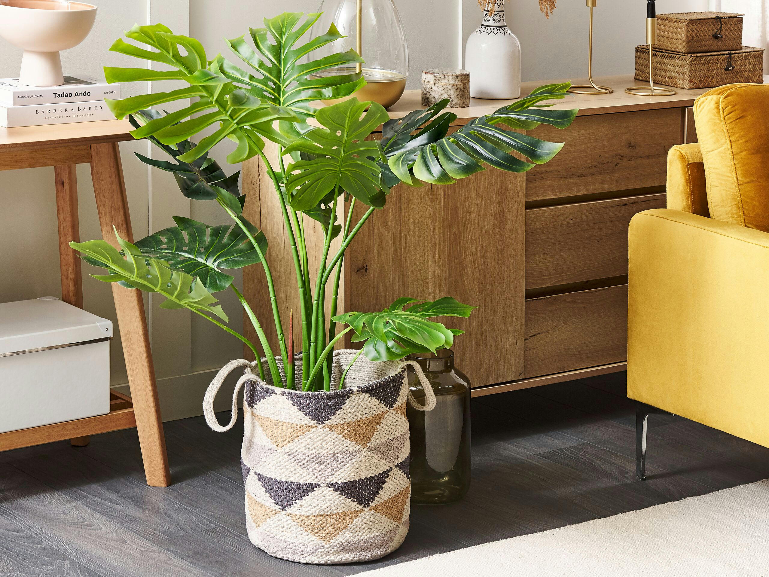 MADOLA - Corbeille textile beige