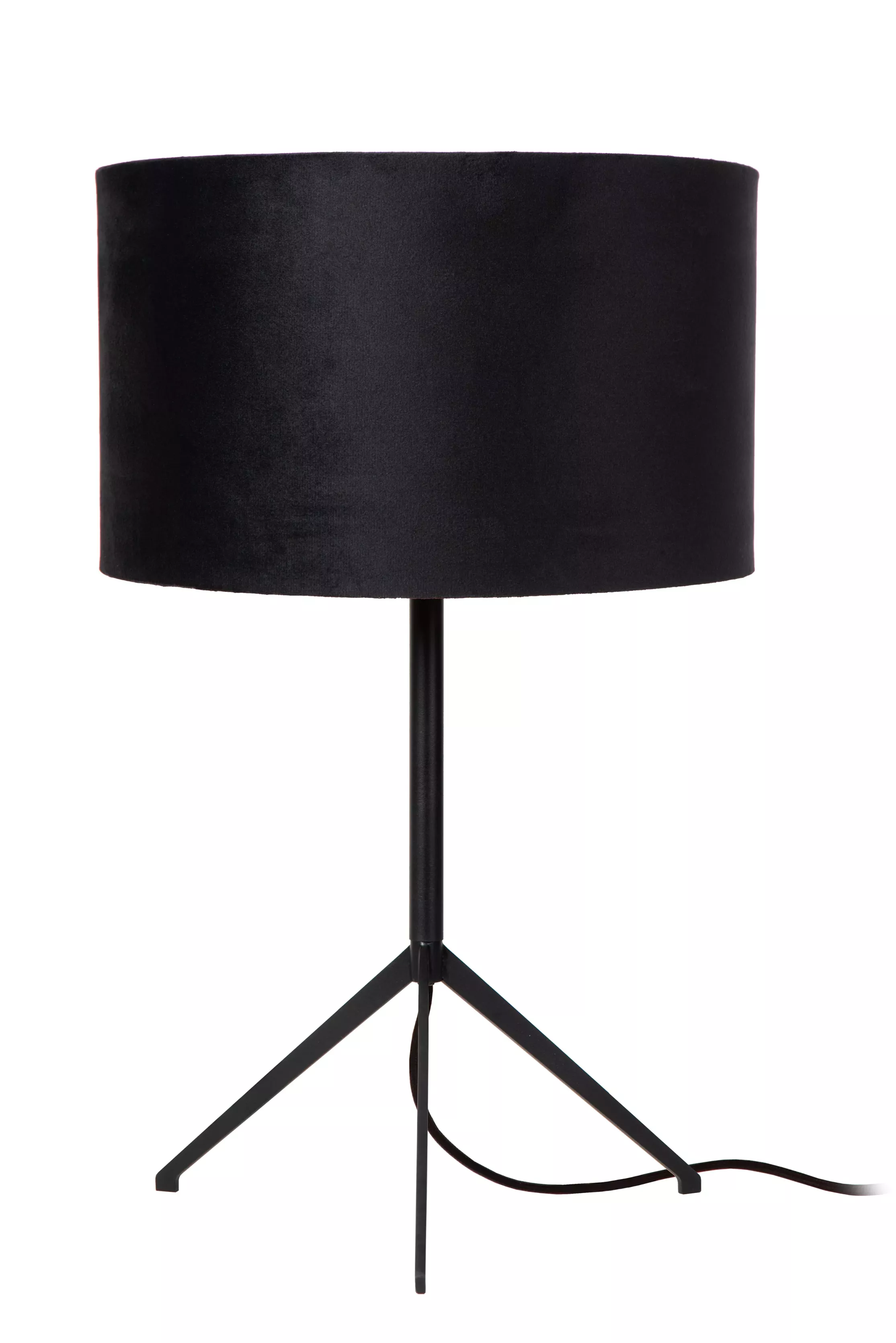 Lampa stołowa z abażurem czarna Tondo 1xE27x60W wys:48cm Lucide