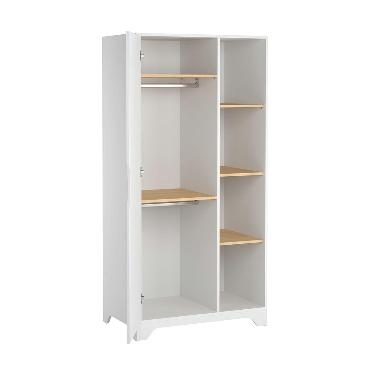 LEAF - Armoire 1 porte blanc naturel