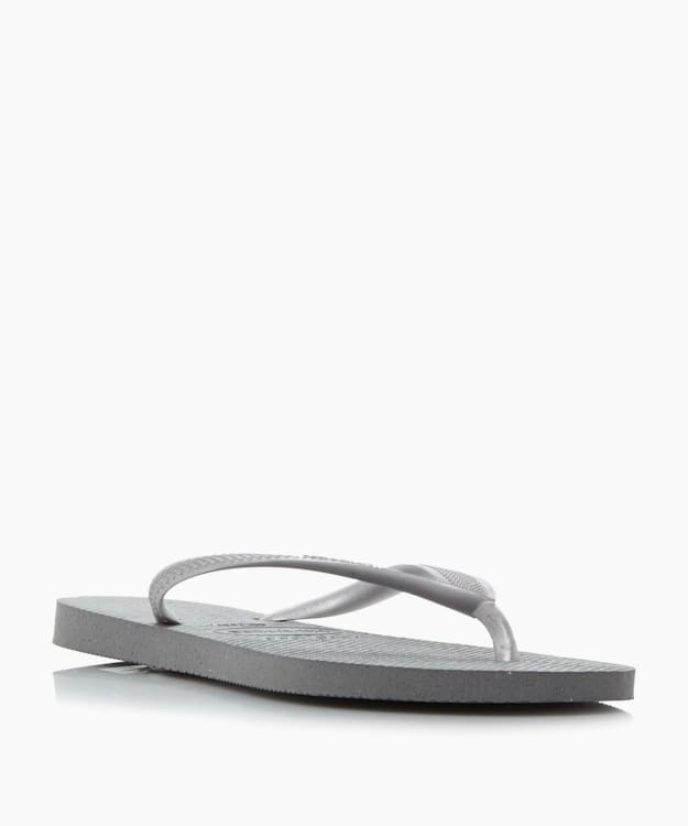 Slim Flip Flops Grey - Havaianas Slim Metallic Flip Flop