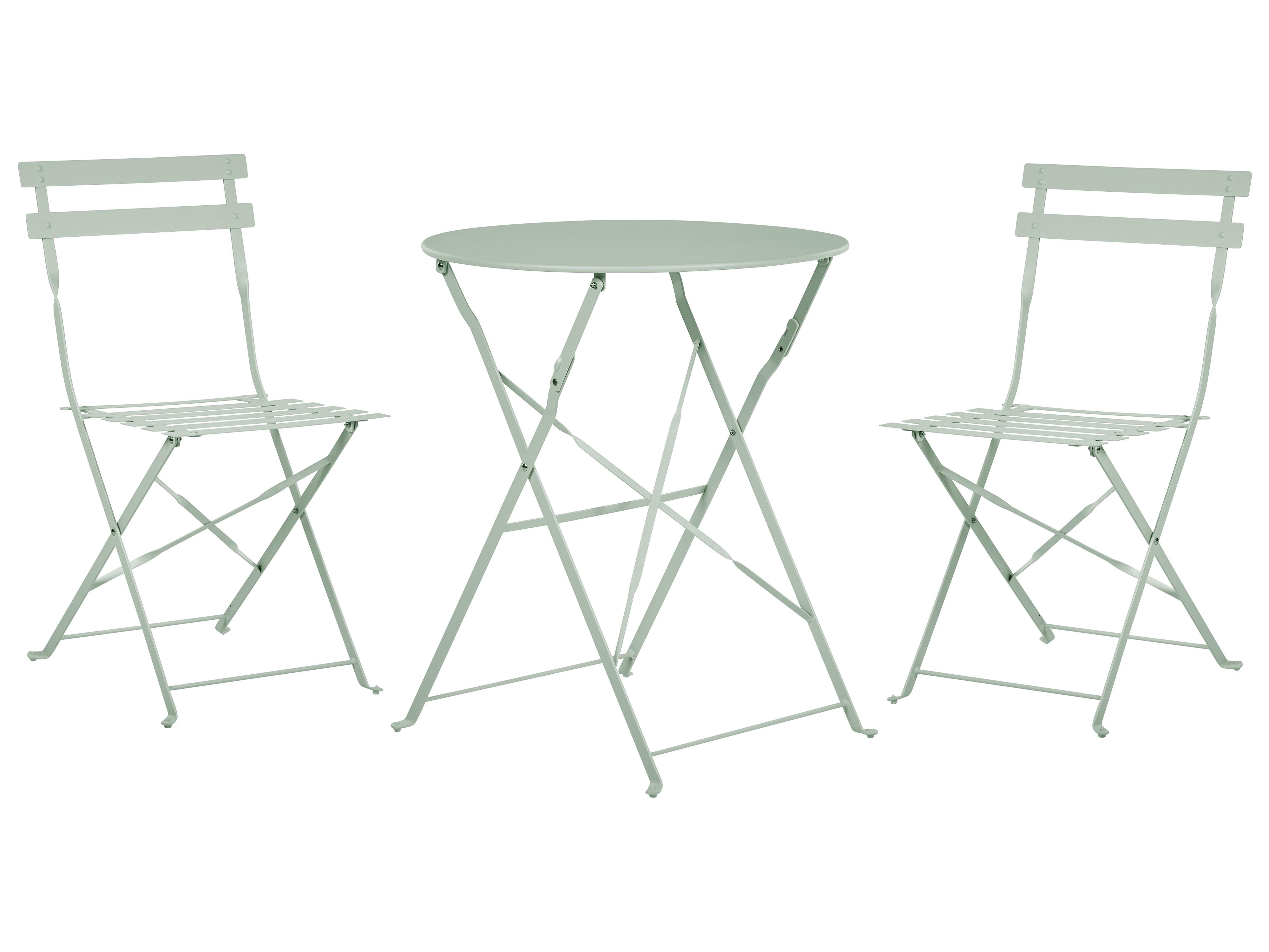 Bistro Set Folding FIORI Metal Grey