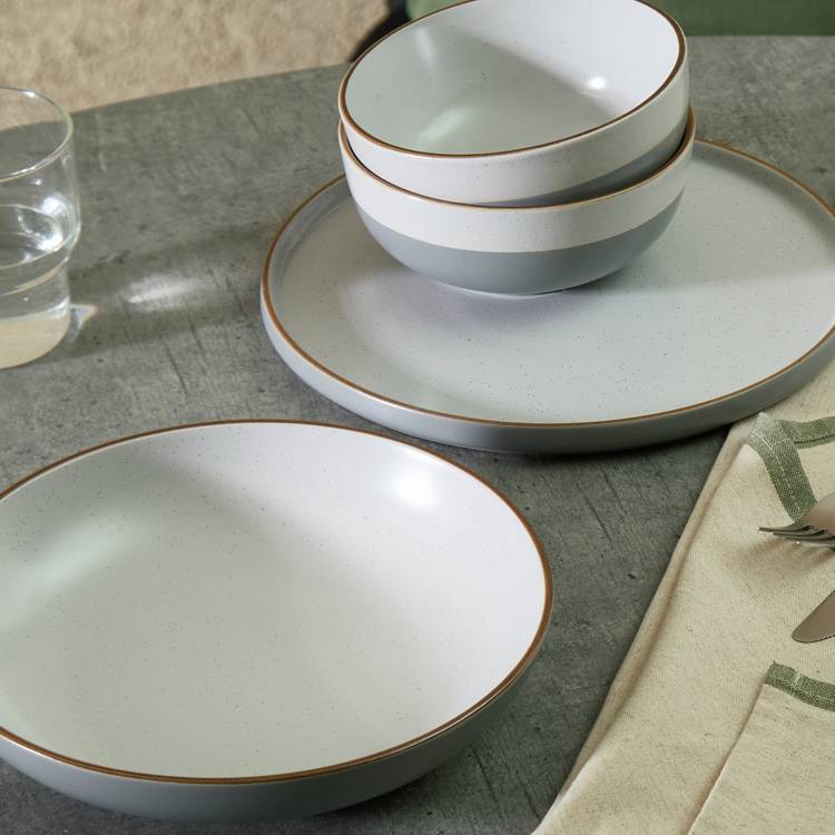 Habitat Loft Speckle 12 Piece Dinner Set - Grey