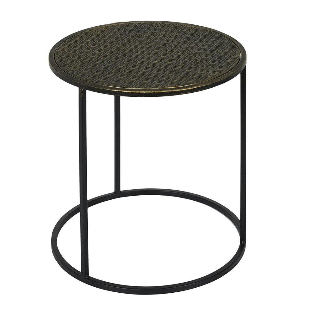 - Tables d'appoint gigognes métal - Lot de 2