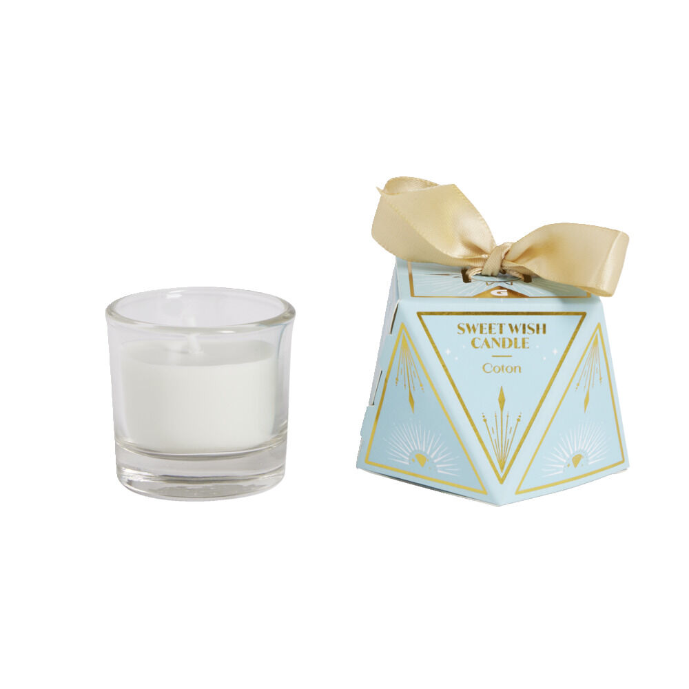 Bougie de table parfumée coffret forme diamant 6H