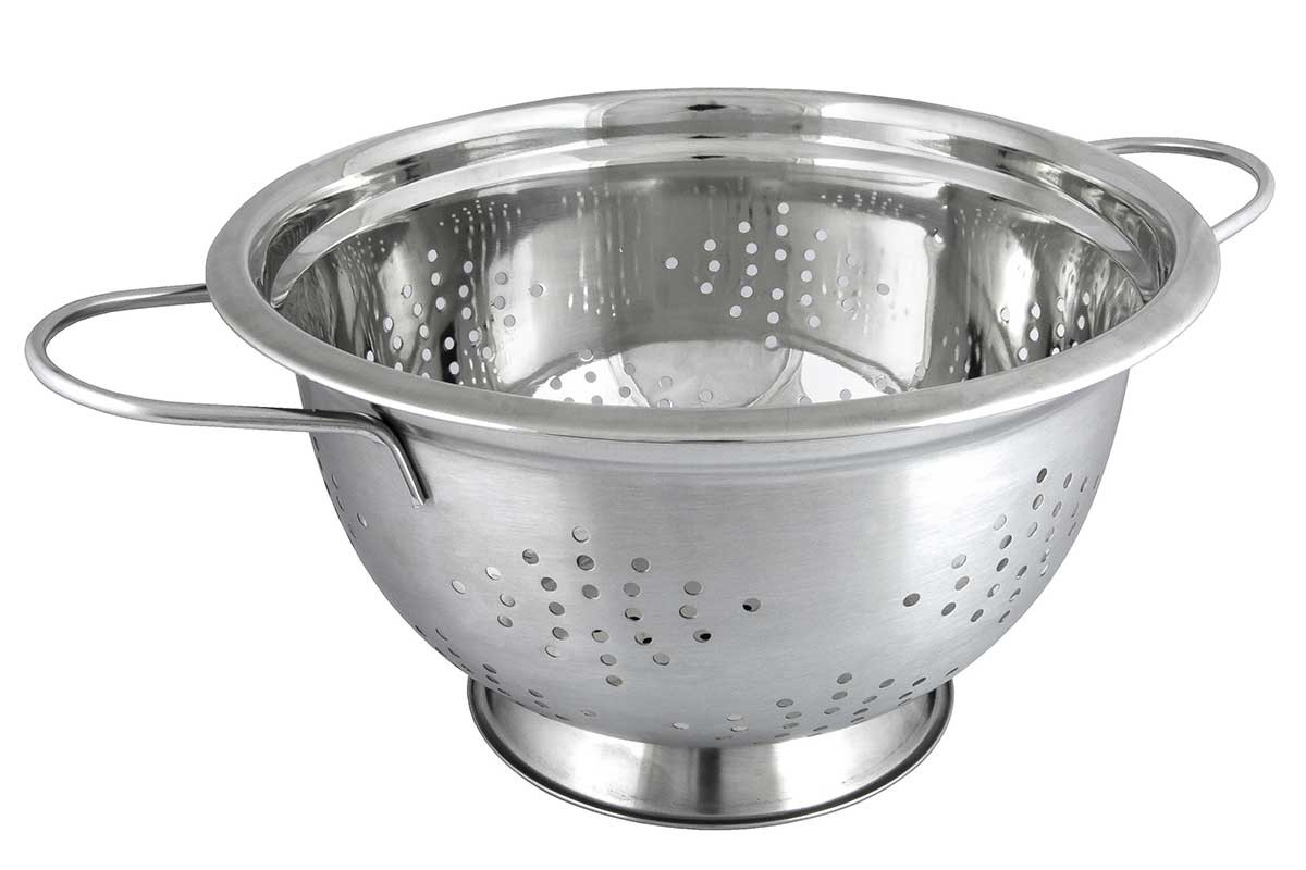 Stalowy durszlak głęboki 24cm z uchwytami KINGHOFF