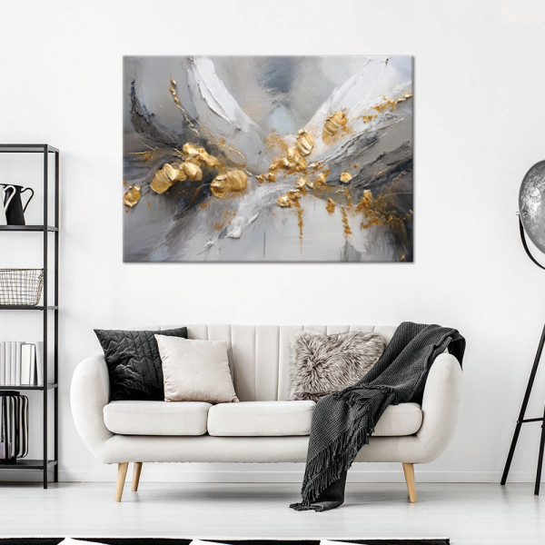 Feeby Obraz na płótnie, Złoto Glamour Abstrakcja 60x40